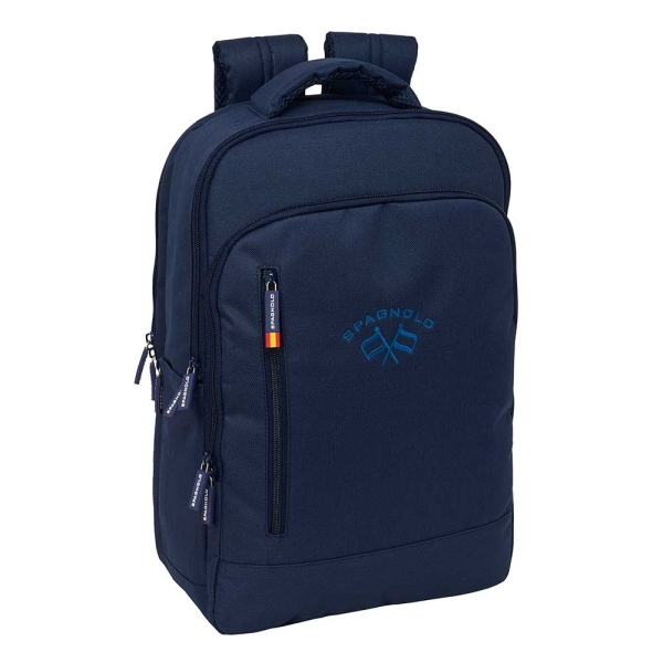 Safta Spagnolo Mochila para Portatiles hasta 15.6" - Portabotellas - Cremallera con Doble Tirador - Bolsillo para Tablet hasta 10.6" - Conector USB - Acolchada - 29x44x15cm - Color Azul Noche Safta Spagnolo Mochila para Portatiles hasta 15.6" - Portabotellas - Cremallera con Doble Tirador - Bolsillo para Tablet hasta 10.6" - Conector USB - Acolchada - 29x44x15cm - Color Azul Noche