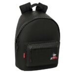 Safta Mickey and Friends Racing - Teen Mochila para Portatiles hasta 14.1" - Bolsillo para Tablet hasta 10.6" - Bolsillo Frontal - Asa de Mano - Acolchada - 31x41x16cm - Color Negro