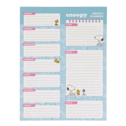 Safta Snoopy Planificador Semanal - 50 Paginas - 100 g/m2 - 19x25.5cm - Colores Surtidos