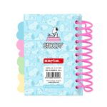 Safta Snoopy Bloc de Notas - Formato A7 - 80 Hojas de 80 g/m2 - Espiral - Tapas Duras - 4 Separadores Interiores - 7.4x10.5cm - Color Azul Claro - immagine 2