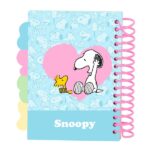 Safta Snoopy Bloc de Notas - Formato A6 - 80 Hojas de 80 g/m2 - Espiral - Tapas Duras - 4 Separadores Interiores - 10.5x14.8cm - Color Azul Claro - immagine 2
