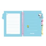 Safta Snoopy Bloc de Notas - Formato A5 - 80 Hojas de 80 g/m2 - Espiral - Tapas Duras - 4 Separadores Interiores - 14.8x2.1cm - Color Azul Claro - immagine 5
