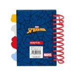 Safta Spider-Man Bloc de Notas - Formato A7 - 80 Hojas de 80 g/m2 - Espiral - Tapas Duras - 4 Separadores Interiores - 7.4x10.5cm - Color Azul Marino - immagine 2