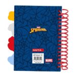 Safta Spider-Man Bloc de Notas - Formato A6 - 80 Hojas de 80 g/m2 - Espiral - Tapas Duras - 4 Separadores Interiores - 10.5x14.8cm - Color Rojo y Azul - immagine 2