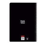 Safta Real Madrid Equipacion 26/27 Libreta con Espiral - Formato Folio - 80 Hojas de 80g/m2 - Cuadricula 4x4mm - Tapas Duras Glasofonadas - 21.5x31x1cm - Color Blanco y Negro - immagine 2