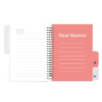 Safta Real Madrid Equipacion 26/27 Bloc de Notas - Formato A5 - 80 Hojas de 80 g/m2 - Espiral - Tapas Duras - 4 Separadores Interiores - 14.8x2.1cm - Color Blanco - immagine 3