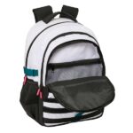 Safta Real Madrid Equipacion 26/27 Mochila para Portatil hasta 15.6" - Bolsillo Trasero Antirrobo - Cremallera Bidireccional - Transpirable - Ergonomica - 34x46x15cm - Color Blanco y Negro - immagine 4