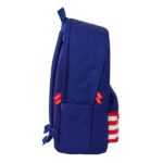Safta Atletico de Madrid Mochila para Portatiles hasta 15.6" - Bolsillo para Tablet hasta 11" - Antirrobo - Asa de Mano - Conector USB - Doble Tirador - Acolchada - 31x44x18cm - Color Azul Marino - immagine 4