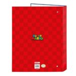 Safta Super Mario Carpeta de 4 Anillas de 25mm - Formato Folio - Tapas Duras Forradas - 26.5x33x4cm - Color Rojo y Azul - immagine 2