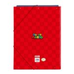 Safta Super Mario Carpeta de 3 Solapas - Formato Folio - Cierre con Gomas Elasticas - Tapas Duras Forradas - 26x33.5x2.5cm - Color Rojo y Azul - immagine 2