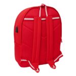 Safta Sevilla FC Mochila para Portatiles hasta 15.6" - Bolsillo para Tablet hasta 11" - Antirrobo - Asa de Mano - Conector USB - Cremallera - Doble Tirador - Acolchada - 31x44x18cm - Color Rojo - immagine 2