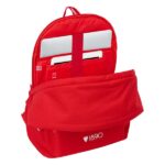 Safta Sevilla FC Mochila para Portatiles hasta 15.6" - Bolsillo para Tablet hasta 11" - Antirrobo - Asa de Mano - Conector USB - Cremallera - Doble Tirador - Acolchada - 31x44x18cm - Color Rojo - immagine 5