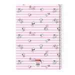 Safta Snoopy Libreta con Espiral - Formato Folio - 80 Hojas de 80g/m2 - Cuadricula 4x4mm - Tapas Duras Glasofonadas - 21.5x31x1cm - Color Rosa - immagine 2
