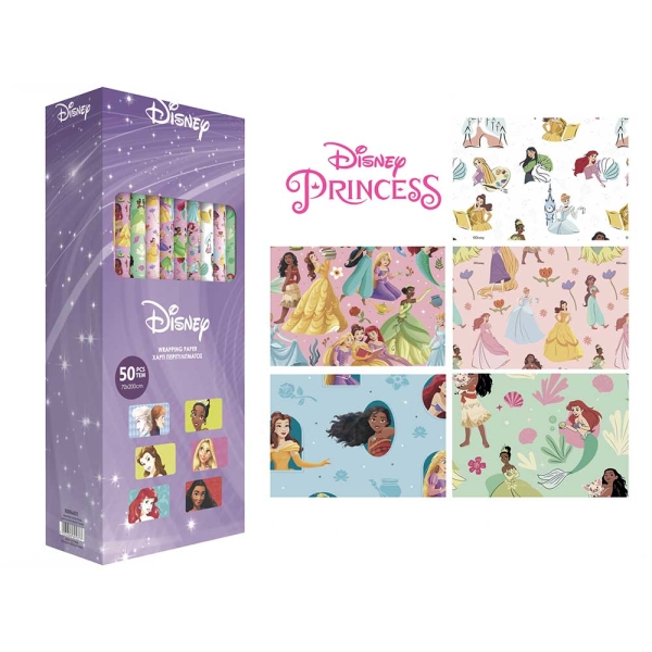 Safta Princesas Disney Expositor con 50 Rollos de Papel Regalo - Medidas del Rollo 70x200cm - 5 Patrones Diferentes - 30.5x71x15.5cm - Colores Surtidos Safta Princesas Disney Expositor con 50 Rollos de Papel Regalo - Medidas del Rollo 70x200cm - 5 Patrones Diferentes - 30.5x71x15.5cm - Colores Surtidos