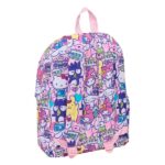 Safta Hello Kitty and Friends Mochila para Portatiles hasta 14.1" - Portabotellas - Cremallera con Doble Tirador - Asa de Mano - Bolsillo Frontal - Acolchada - 31x43x13cm - Color Rosa - immagine 2