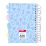 Safta Stitch Bloc de Notas - Formato A6 - 80 Hojas de 80 g/m2 - Espiral - Tapas Duras - 4 Separadores Interiores - 10.5x14.8cm - Color Azul Pastel - immagine 2