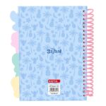 Safta Stitch Bloc de Notas - Formato A5 - 80 Hojas de 80 g/m2 - Espiral - Tapas Duras - 4 Separadores Interiores - 14.8x2.1cm - Color Azul Pastel - immagine 2
