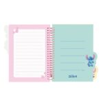 Safta Stitch Bloc de Notas - Formato A5 - 80 Hojas de 80 g/m2 - Espiral - Tapas Duras - 4 Separadores Interiores - 14.8x2.1cm - Color Azul Pastel - immagine 3