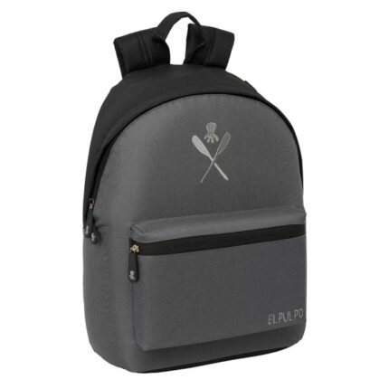 Safta el Pulpo Mochila para Portatiles hasta 14.1" - Bolsillo para Tablet hasta 10.6" - Asa de Mano - Bolsillo Frontal - Acolchada - 31x41x16cm - Color Gris