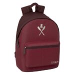 Safta el Pulpo Mochila para Portatiles hasta 14.1" - Bolsillo para Tablet hasta 10.6" - Asa de Mano - Bolsillo Frontal - Acolchada - 31x41x16cm - Color Burdeos