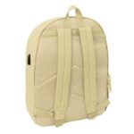 Safta Basic Mochila para Portatiles hasta 15.6" - Bolsillo para Tablet hasta 11" - Antirrobo - Asa de Mano - Conector USB - Cremallera - Doble Tirador - Acolchada - 31x44x18cm - Color Beige - immagine 2