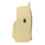 Safta Basic Mochila para Portatiles hasta 15.6" - Bolsillo para Tablet hasta 11" - Antirrobo - Asa de Mano - Conector USB - Cremallera - Doble Tirador - Acolchada - 31x44x18cm - Color Beige - immagine 3