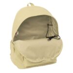 Safta Basic Mochila para Portatiles hasta 15.6" - Bolsillo para Tablet hasta 11" - Antirrobo - Asa de Mano - Conector USB - Cremallera - Doble Tirador - Acolchada - 31x44x18cm - Color Beige - immagine 5