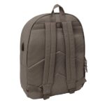 Safta Basic Vison Mochila para Portatiles hasta 15.6" - Bolsillo para Tablet hasta 11" - Antirrobo - Asa de Mano - Conector USB - Cremallera - Doble Tirador - Acolchada - 31x44x18cm - Color Marron Oscuro - immagine 2
