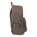 Safta Basic Vison Mochila para Portatiles hasta 15.6" - Bolsillo para Tablet hasta 11" - Antirrobo - Asa de Mano - Conector USB - Cremallera - Doble Tirador - Acolchada - 31x44x18cm - Color Marron Oscuro - immagine 4