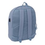 Safta Basic Mochila para Portatiles hasta 15.6" - Bolsillo para Tablet hasta 11" - Antirrobo - Asa de Mano - Conector USB - Cremallera - Doble Tirador - Acolchada - 31x44x18cm - Color Azul Azafata - immagine 2