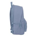 Safta Basic Mochila para Portatiles hasta 15.6" - Bolsillo para Tablet hasta 11" - Antirrobo - Asa de Mano - Conector USB - Cremallera - Doble Tirador - Acolchada - 31x44x18cm - Color Azul Azafata - immagine 4