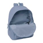 Safta Basic Mochila para Portatiles hasta 15.6" - Bolsillo para Tablet hasta 11" - Antirrobo - Asa de Mano - Conector USB - Cremallera - Doble Tirador - Acolchada - 31x44x18cm - Color Azul Azafata - immagine 5