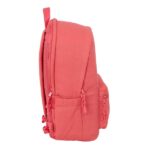Safta Basic Marsala Mochila para Portatiles hasta 15.6" - Bolsillo para Tablet hasta 11" - Antirrobo - Asa de Mano - Conector USB - Cremallera - Doble Tirador - Acolchada - 31x44x18cm - Color Coral - immagine 4