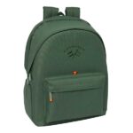 Safta Spagnolo Mochila para Portatiles hasta 15.6" - Antirrobo - Bolsillo para Tablet hasta 11" - Asa de Mano - Conector USB - Acolchada - 31x44x18cm - Color Verde Oscuro
