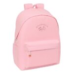 Safta Spagnolo Mochila para Portatiles hasta 15.6" - Antirrobo - Bolsillo para Tablet hasta 11" - Asa de Mano - Conector USB - Acolchada - 31x44x18cm - Color Rosa