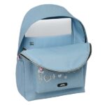 Safta K-Pop Demon Hunters Huntr/X Mochila para Portatiles hasta 14.1" - Portabotellas - Cremallera con Doble Tirador - Asa de Mano - Bolsillo Frontal - Acolchada - 31x43x13cm - Color Azul Claro - immagine 4