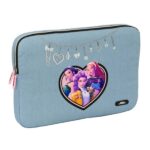 Safta K-Pop Demon Hunters Huntr/X Funda para Portatil hasta 15.6" - Interior Acolchado - Cremallera con Doble Cursor - 39.5x27.5x3.5cm - Color Azul Claro