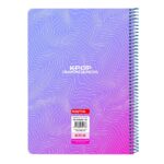 Safta K-Pop Demon Hunters Libreta con Espiral - Formato Cuarto - 80 Hojas de 80g/m2 - Cuadricula 4x4mm - Tapas Duras Glasofonadas - 15.5x22x1cm - Multicolor - immagine 2