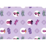 Safta K-Pop Demon Hunters Expositor con 50 Rollos de Papel Regalo - Medidas del Rollo 70x200cm - 5 Patrones Diferentes - 30.5x71x15.5cm - Colores Surtidos - immagine 3