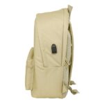 Safta el Ganso Basics Mochila para Portatiles hasta 15.6" - Bolsillo para Tablet hasta 11" - Antirrobo - Asa de Mano - Conector USB - Cremallera - Doble Tirador - Acolchada - 31x44x18cm - Color Arena - immagine 3