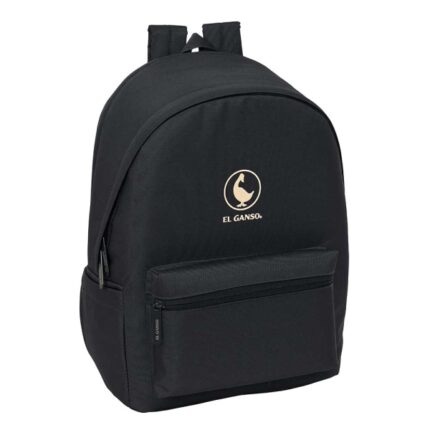 Safta el Ganso Basics Mochila para Portatiles hasta 15.6" - Bolsillo para Tablet hasta 11" - Antirrobo - Asa - Conector USB - Cremallera - Doble Tirador - Acolchada - 31x44x18cm - Color Antracita