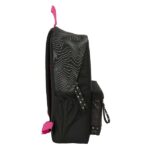 Safta K-Pop Demon Hunters Energy Mochila para Portatiles hasta 14.1" - Portabotellas - Cremallera con Doble Tirador - Asa de Mano - Bolsillo Frontal - Acolchada - 31x43x13cm - Color Negro y Rosa - immagine 3