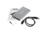 Natec Rhino GO Caja Externa para Discos HDD/SSD SATA 2.5" - USB 3.0 - Compatible con Discos de Hasta 4TB - Plug and Play - Color Gris - immagine 4