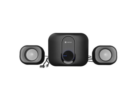 Natec Pug Altavoces 2.1 11W RMS - Diseño Compacto con Subwoofer Dedicado - Alimentación USB - Plug and Play - Color Negro