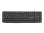 Natec Nautilus Teclado  Multimedia USB - 106 Teclas Membrana - Resistente a Salpicaduras - Color Negro