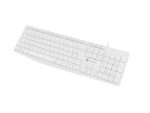 Natec Nautilus Teclado  Multimedia USB - 106 Teclas Membrana - Resistente a Salpicaduras - Color Blanco - immagine 2