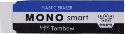 Tombow Mono Smart Goma de Borrar - 9g - Extrafina - Ancho de 5.5mm - Funda de Papel - PVC Libre de Ftalatos y Latex - Color Blanco