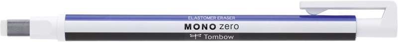 Tombow Mono Zero Portagomas - Punta Rectangular de 2.5x5mm - Capuchon de Proteccion - Mecanismo de Giro - Libre de PVC y Latex - Color Blanco