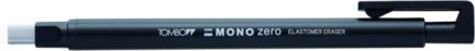 Tombow Mono Zero Portagomas - Punta Rectangular de 2.5x5mm - Capuchon de Proteccion - Mecanismo de Giro - Libre de PVC y Latex - Color Negro