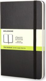 Moleskine Classic Libreta de Tapa Dura - Papel Marfil Liso - 70g/m2 - Apertura 180º - Esquinas Redondeadas - Marcapaginas - Bolsillo Interior Extensible - Cierre Elastico - 13x21cm - Color Negro